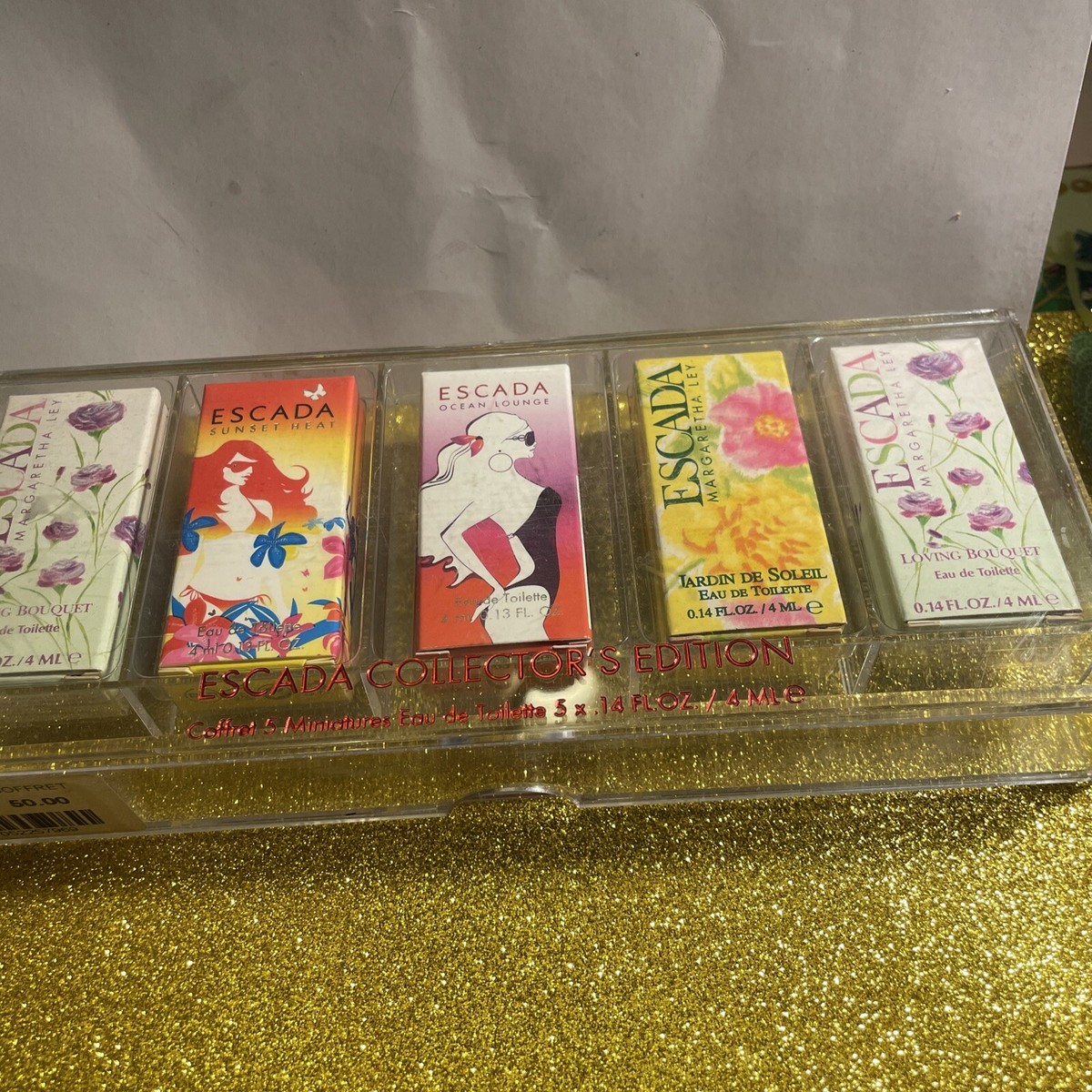 RARE NEW WOMEN'S ESCADA COLLECTOR'S EDITION 5 MINI EDT PERFUME SET