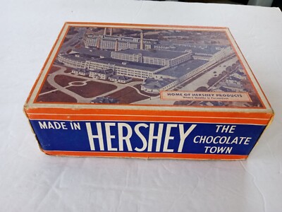 Vintage HERSHEY'S Almond Milk Chocolate Bars FACTORY Box No. 40 Store Display