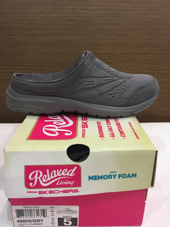 SKECHERS MUJER RELAXED LIVING SERENITY 49005 (Zueco Deslizable para Caminar, 2 Colores) Foto 3 de 3