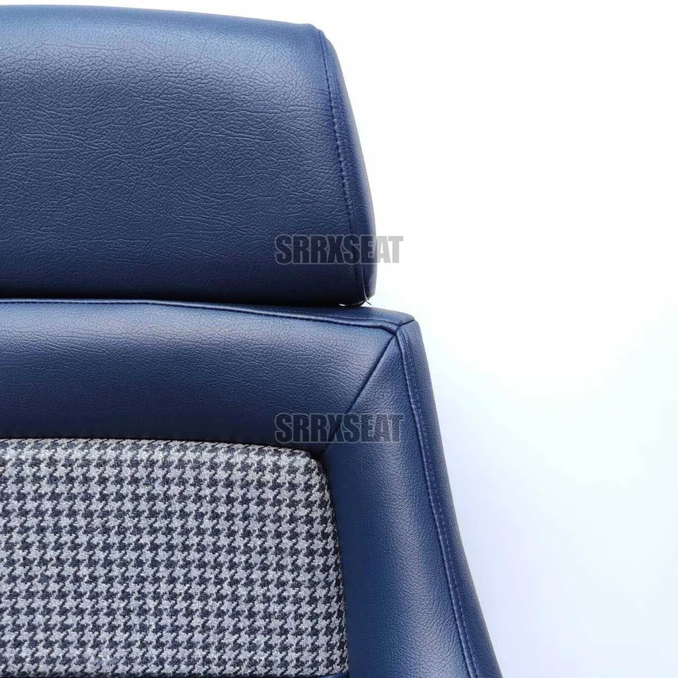 【1 PAIR】AUTHENTIC RECARO LSB NAVY BLACK HOUNDTOOTH【TH BASED ➞ CUSTOMS MAY APPLY】 - Image 3 of 4