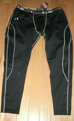 RARE~MENS~NWT~Under Armour Coldgear Infrared Black/Gray Evo Fitted