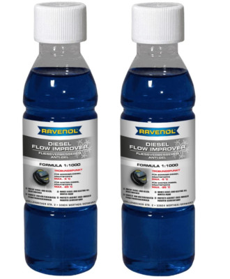 RAVENOL Fließverbesserer 1:1000 2x250 ml Diesel Kraftstoff Heizöl Winter Zusatz