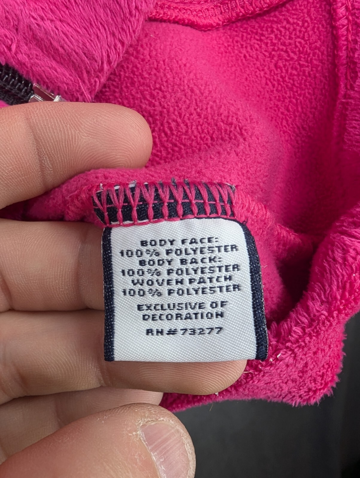 Giacca donna taglia small Fila sport pile zip nero rosa caldo