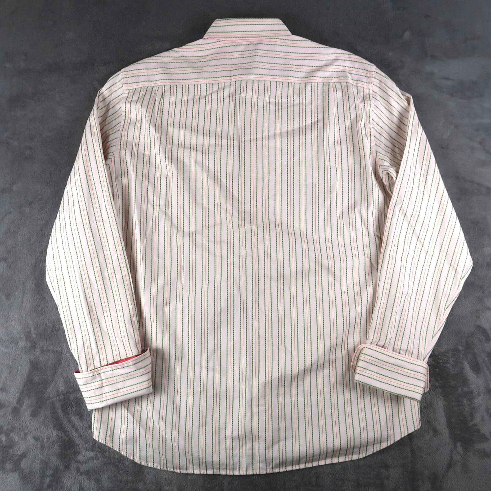 Camicia elegante rosa KENZO Homme comfort fit a righe manica lunga taglia 44 17 5