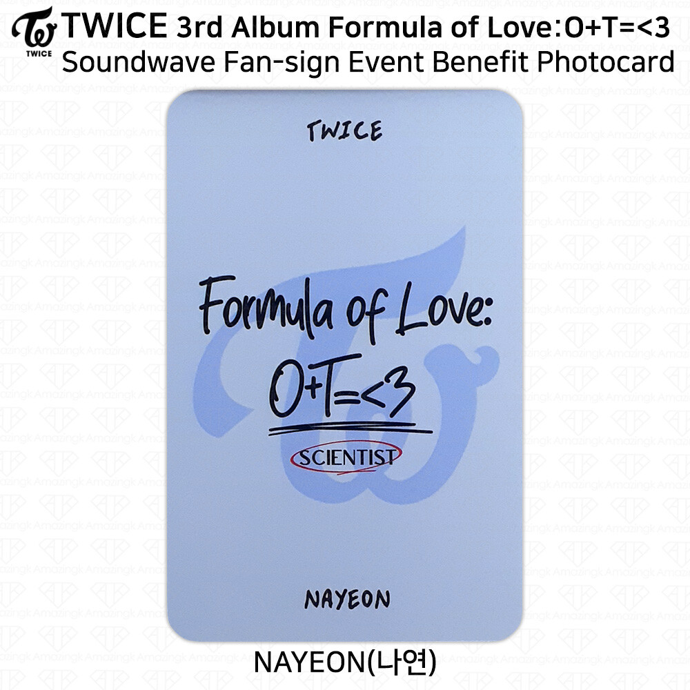 TWICE - TWICE サナ formula of love ラキドロ soundwave TWICE Formula of Love:O+T= 3 Result File Soundwave Lucky