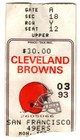 1993 CLEVELAND BROWNS vs SAN FRANCISCO 49ers ticket stub 9/13/93 Jerry Rice