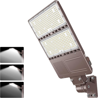 320W LED Parking Lot Light with Photocell, 48000LM, IP65 Outdoor Fixture