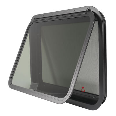 30''×20'' Emergency Exit Push-Out Glass Window for RV Camper Window w/ Trim&Screen