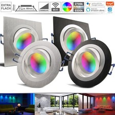 LED Spot RGB 230V dimmbar Decken Einbaustrahl...