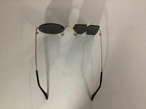 Letter Design Tinted Lens Fashion Glasses | Unique Statement Shades - Picture 9 of 9