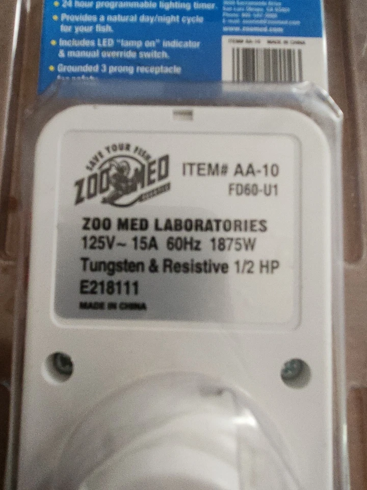 Zoo Med AquaSun Aquarium Timer Works With All Types Of Aquarium Lamps - Image 3 of 3