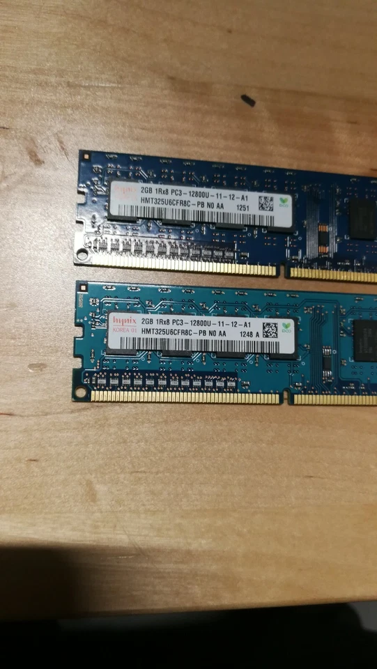 PAIR OF HP 6200 Pro SFF HMT325U6CFR8C-PB 2GB RAM Memory- 655409-150 FREE SHIPP - Image 4 of 4