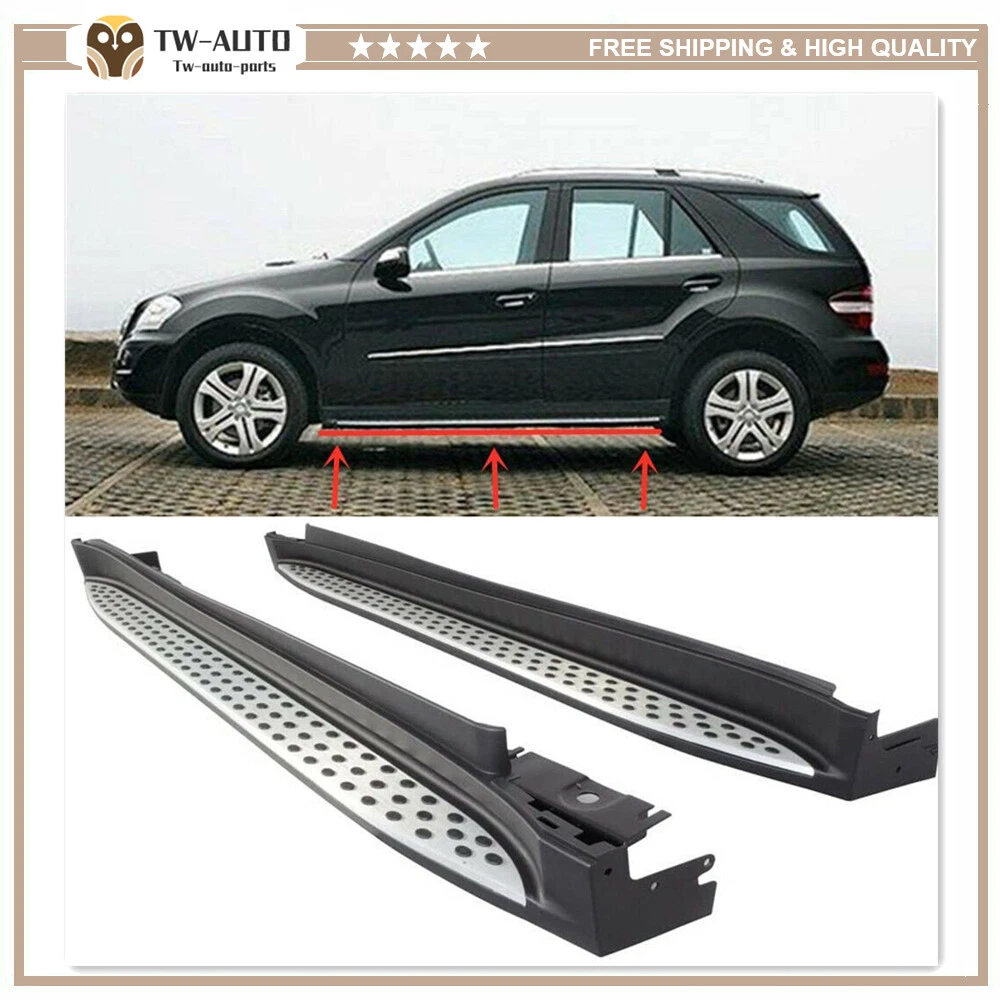 Fits for Mercedes Benz ML350 W164 2006 2012 Nerf Bar Running Boards Side Steps