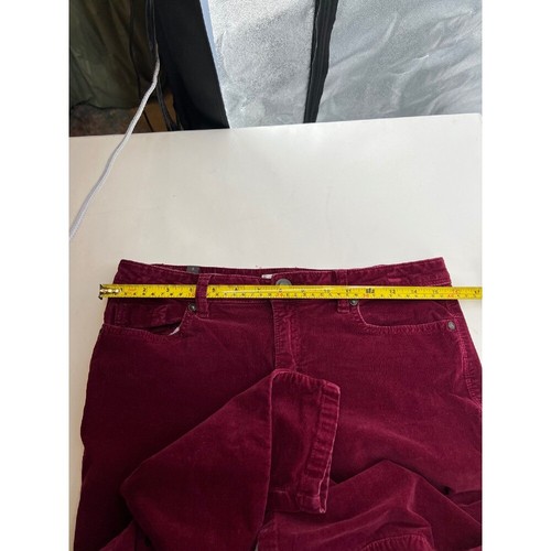 Lauren Conrad Corduroy Pants Skinny Burgundy Casual Comfort Size 8 - Picture 7 of 12