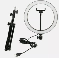 LED Ring Light 10" W/Mount Kit Stand for Camera Phone Selfie Video Live Stream