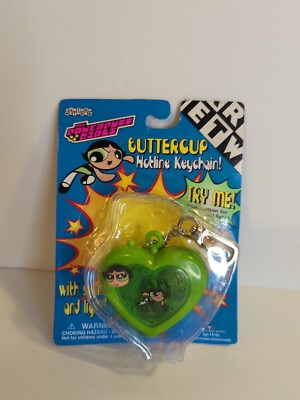 Powerpuff Girls Buttercup Hotline Keychain Trendmasters Cartoon Network 2000