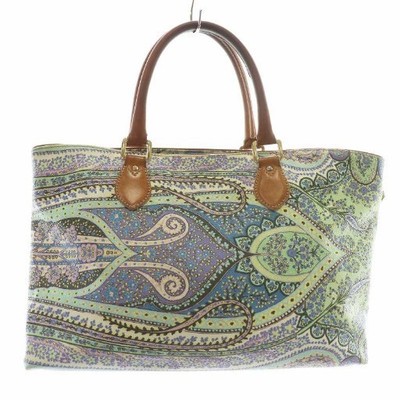 ETRO Handtasche Schulter PVC Leder Paisley Muster Allover Muster Mehrfarbig