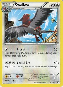 Swellow 71/108 Roaring Skies Rare Pokemon Card