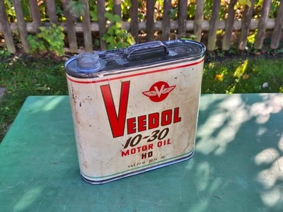 alte VEEDOL Öldose, leer, 5 Liter, Blech, Oldtimer, vintage oil can, midcentury