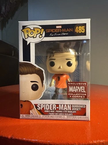 Funko Pop! Vinyl: Marvel Far From Home Spider-Man (Borrowed Jersey) #485