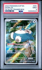 Snorlax 051/165 151 Elite Trainer Box Svp En-sv Black Star Promo Pokemon PSA 9