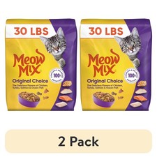 2 pack Meow Mix Original Choice Dry Cat Food, 30 lb. Bag