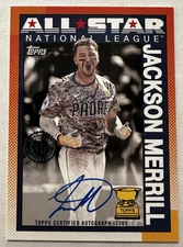 2025 Topps Series 2 1990 All Star Card #90AS-JME Jackson Merrill Autographed 