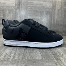 DC Court Graffik Sneakers Mens 12.5 Black Lea...