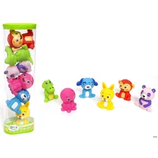 Multicolored Assorted Soft Animal Figurines Toys Educational Focus Kids 6 Pieces