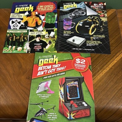 X-Treme Geek Gift Catalog Y2K Magazines Gag Gift Lot of 3 Ephemera Christmas