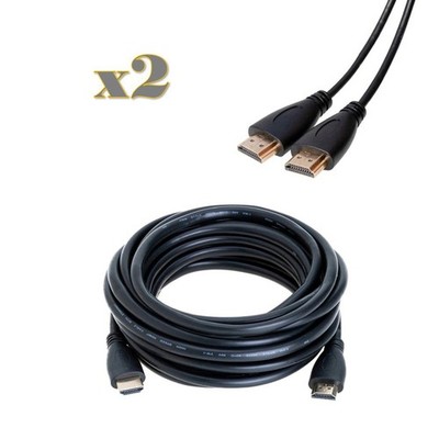 2-Pack - 15FT 4K HDMI Premium Cable 60Hz Full HD 3D 2160P HDTV PC PS5 Xbox Cord