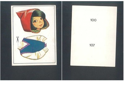 Dresses figurine also Me no. 100-107 Ed.Imperia Velina very excellent rare 1974  