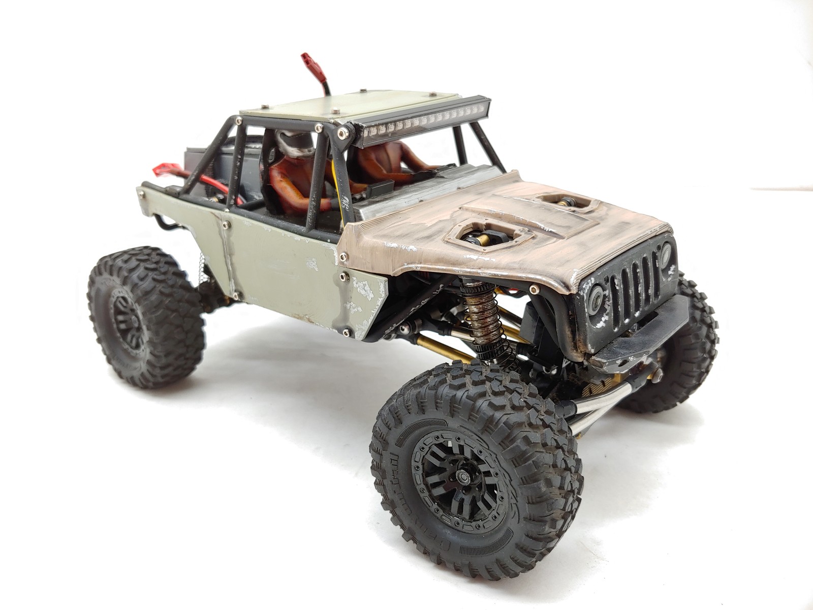 SUPER CUSTOM LOADED TRAXXAS TRX-4M 1/18 MINI JEEP CRAWLER ARTR BRASS INJORA