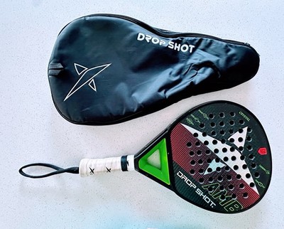 Drop Shot Crystal Black Padel Racquet  - Paddle Tennis