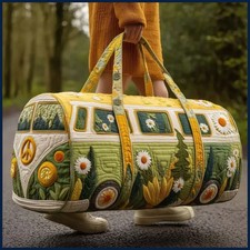 Adjustable Strap Quilted Duffle Bag Large Capacity 3D Quilting Craft Travel