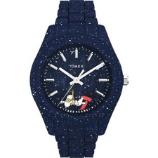 Orologio Uomo Timex Legacy Ocean Peanuts Quadrante Blu Bracciale Quarzo TW2V53300JR