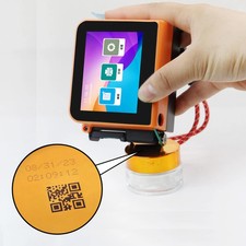 Mini handheld inkjet printer prints batch number, production date, barcode