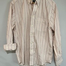 Eddie Bauer Wrinkle Free Relaxed Fit Plaid Button Down Shirt