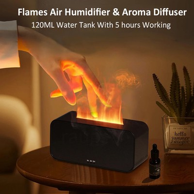 Aromadiffusor Mini mit buntem Flammeneffekt Luftbefeuchter Aromatherapie