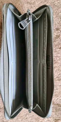 Cartera/Cartera DIESEL "GRANATO S" Damas Cuero Cremallera Alrededor. Green New Shop Sucio - Imagen 22 de 24