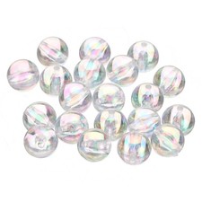 12mm Acrylic Beads, 200 Pack Acrylic Round Beads Style 1, Clear AB Color