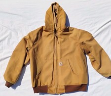 VTG Carhartt J131 BRN Thermal Lined Active Jac - XL - Made in USA Union Made