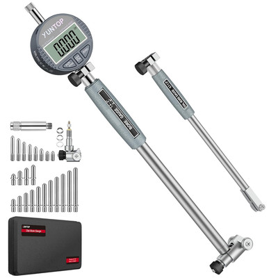 0.7-6''/0.0005'' Digital Indicator Bore Gauge Set with 23PCS Anvils 5-6'' Depth Me