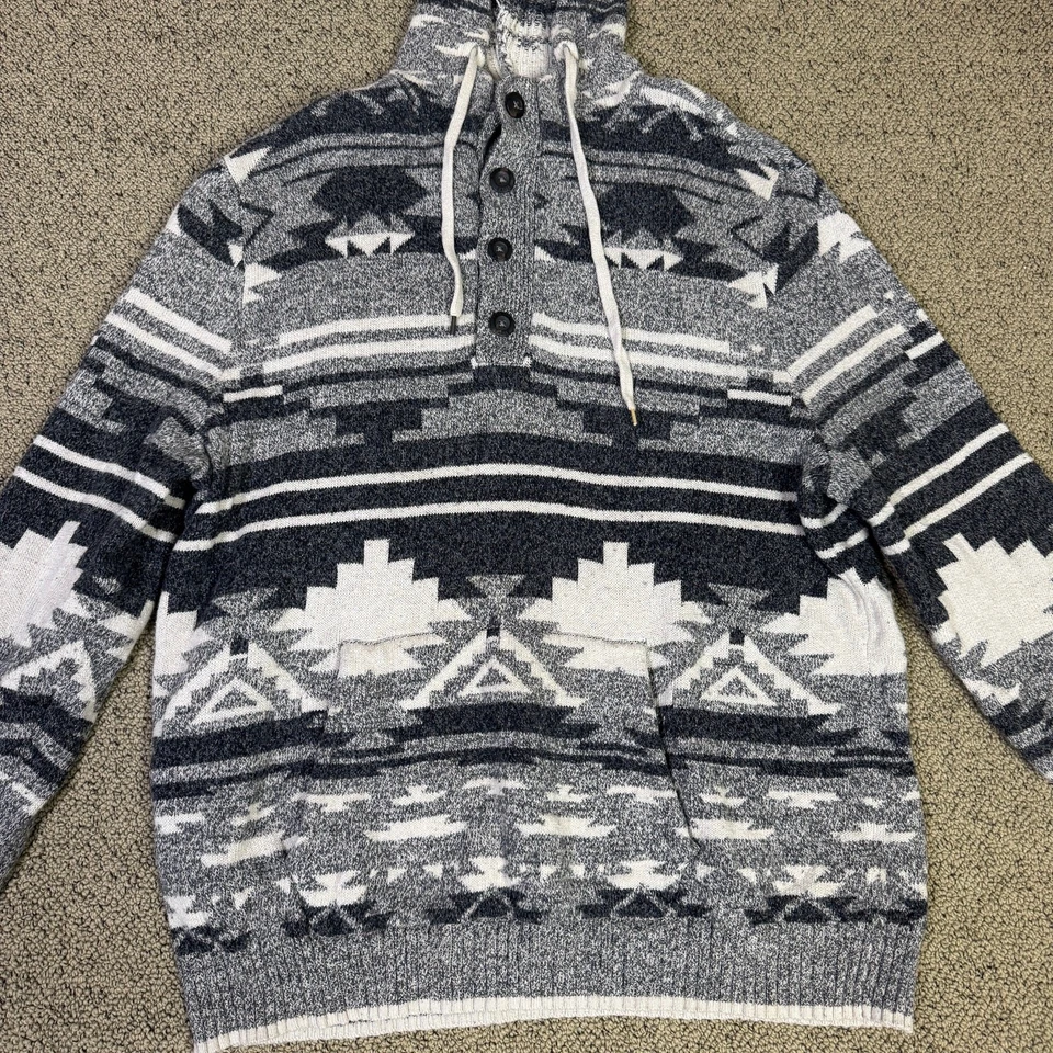 Moletom com capuz American Eagle Aztec Ranch Western masculino XXL Plus EUA - Imagem 3 de 4