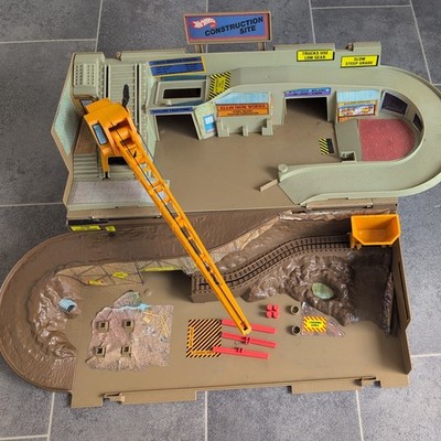 Vintage Mattel Hot Wheels Baustelle Sto & Go Spielset