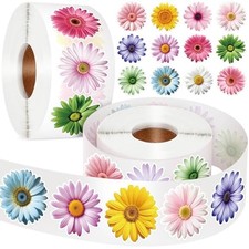 1200 PCS Daisy Stickers Cute Flower Stickers Roll for Kids Sun-Proof classical