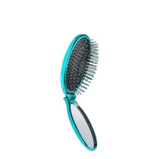 Wet Brush Pop Go Detangler Blue Teal – Foldable Travel Brush with Mirror