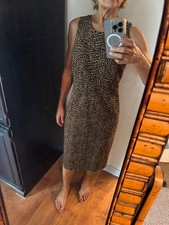J Crew leopard sheath dress