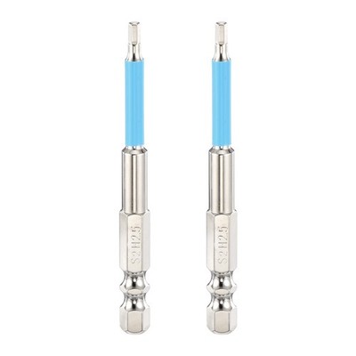 2pcs 2.5mm Metric Hex Impact Screwdriver Bits 1/4'' Hex-Shank 3'' Long S2 Steel