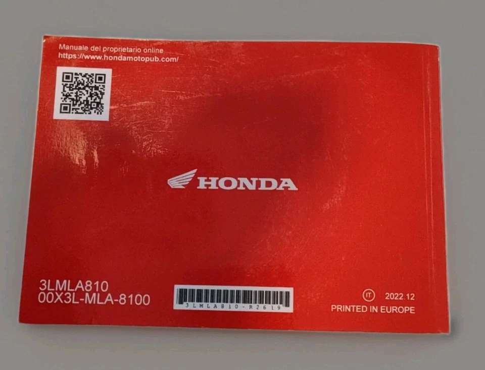 libro uso e manutenzione HONDA CMX1100A/A2/D/D2. 2022 - Immagine 2 di 4